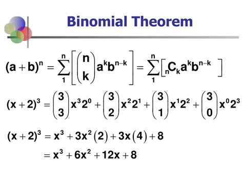 Binomial theorem .
